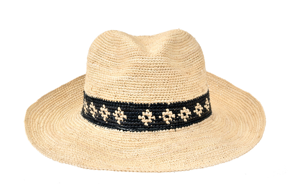 Crochet Style Natural Fedora Cigar Crown